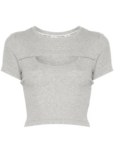 Marine Serre Moon T-shirt In Grey