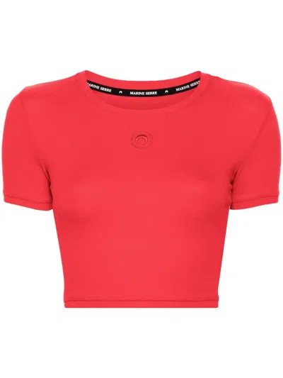 Marine Serre Moon T-shirt In Red