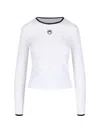 Marine Serre Cotton Top With Embroidered Logo In White