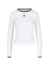 Marine Serre Cotton Top With Embroidered Logo In White