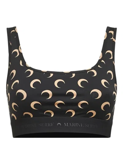 Marine Serre Moon Top In Black
