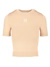 Marine Serre Moon Top T-shirt Beige In Brown