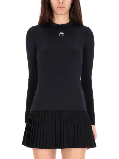 Marine Serre Moon T-shirt In Black