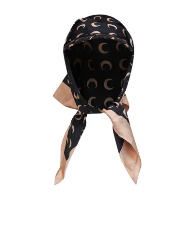 Marine Serre Moon Veiled Cap In Black