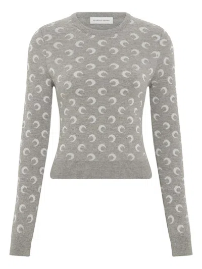 MARINE SERRE MARINE SERRE MOON WOOL BLEND SWEATER