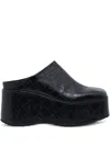 Marine Serre Moonagram-embossed Mules