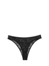 Marine Serre Moonogram Mesh Flock High-waist Panties In Black