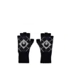 Marine Serre Moonlight Diamond-shaped Knitted Fingerless Gloves
