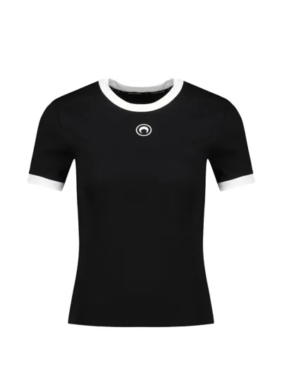 Marine Serre Moon-logo T-shirt In Black