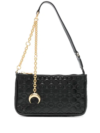 Marine Serre Moonogram-embossed Shoulder Bag In Black