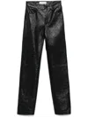 Marine Serre Moonogram-embossed Straight Trousers In Black