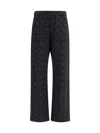 Marine Serre Moonogram Flocked Fleece Sweatpants In Black