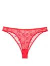 Marine Serre Moonogram-flocked Mesh Briefs In Red