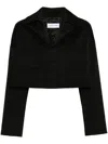 Marine Serre Moon Diamant-jacquard Jacket - Women's - Viscose/wool/elastane In Black