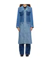 Marine Serre Blue Moonogram Denim Jacket In Blue
