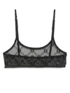 Marine Serre Recycled Mesh Flock Bralette Clothing In Black