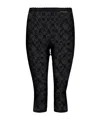 Marine Serre Moonogram Mesh Flock Capri Pants In Black