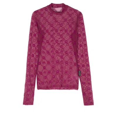 Marine Serre Moonogram Mesh Flock Second Skin In Multi