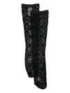 Marine Serre Moonogram-mesh Socks In Black