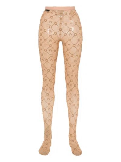 MARINE SERRE MOONOGRAM MESH TIGHTS