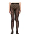 Marine Serre Moonogram Flocked Mesh Tights In Brown