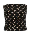 Marine Serre Moon Print Jersey Tube Top In Black