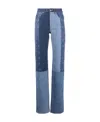 Marine Serre Moonogram Straight-leg Denim Jeans In Blue