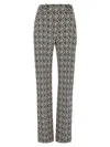 Marine Serre Moon Diamant-print Tailored Trousers In Black