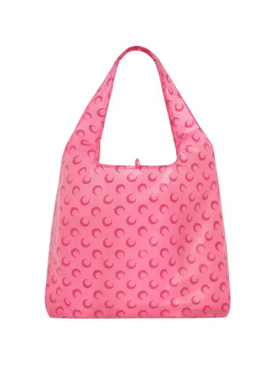 Marine Serre Moon-pattern Tote Bag In Pink