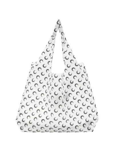 Marine Serre Moon-print Tote Bag In White