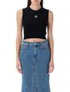 Marine Serre Moon Sleeveless Pullover In Black