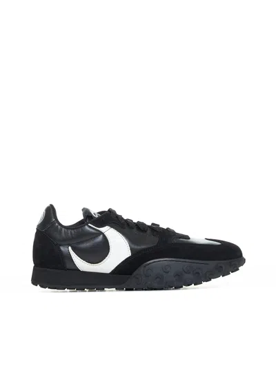 Marine Serre Ms Rise 22 Black Leather Sneakers