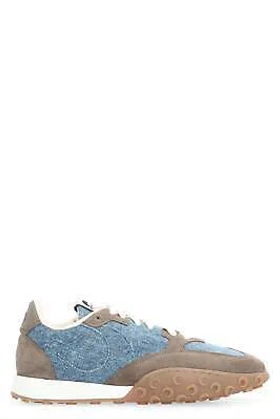 Pre-owned Marine Serre Ms-rise Low-top Sneakers In Blue