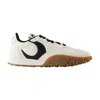Marine Serre Crescent Moon Suede Panel Sneakers