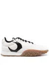 Marine Serre Beige Metal Free Leather Ms Rise Ii Sneakers In White