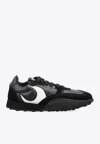 Marine Serre Ms Rise Suede And Leather Sneakers In Black