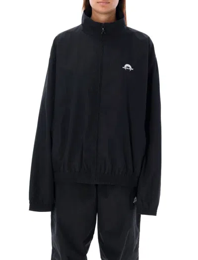 Marine Serre Ms Sport Nylon Track Jacket In Black
