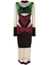 Marine Serre Regenerated Lozenge-knit Midi Dress In Multicolor