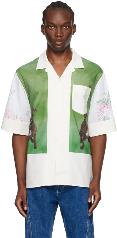 Marine Serre Multicolor Regenerated Household Linen Calendar Shirt In Mu00 Multicolor