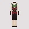Marine Serre Regenerated Lozenge-knit Midi Dress In Multicolour