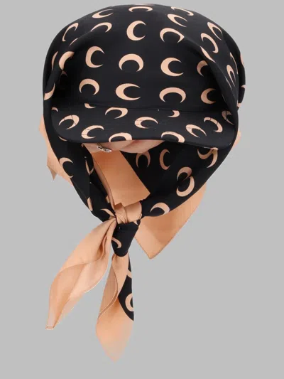 Marine Serre Multicolour Mini Scarf Made In Italy In Black