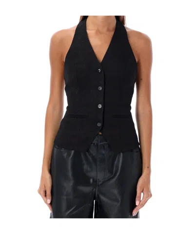 MARINE SERRE MARINE SERRE DIAMOND JACQUARD HALTERNECK TOP