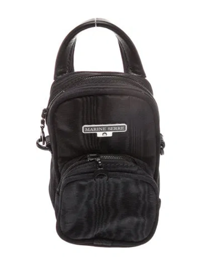 Pre-owned Marine Serre Nylon Backpack In Black
