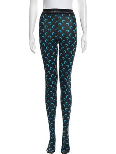 Pre-owned Marine Serre Nylon Graphic Print Lounge Set In Black