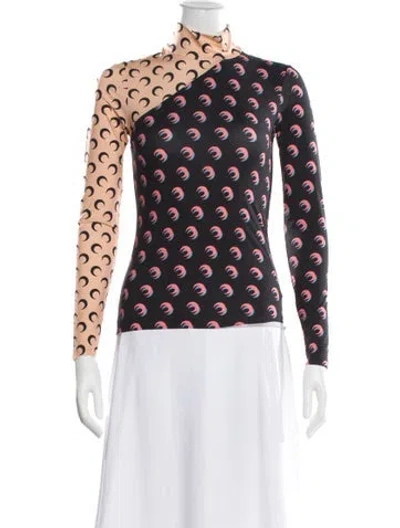 Pre-owned Marine Serre Nylon Graphic Print Top In Multi