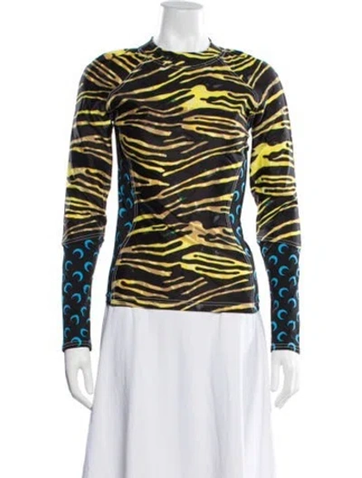 Pre-owned Marine Serre Nylon Graphic Print Top In Multi