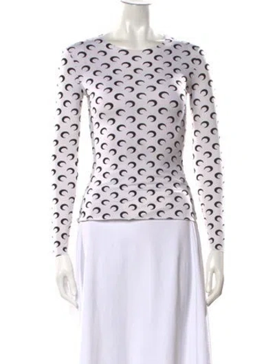 Pre-owned Marine Serre Nylon Graphic Print Top In Neutral
