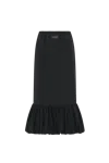 Marine Serre Elastic Waist Skirt In Black