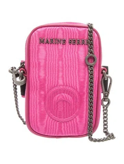 Pre-owned Marine Serre Nylon Minaudière In Pink