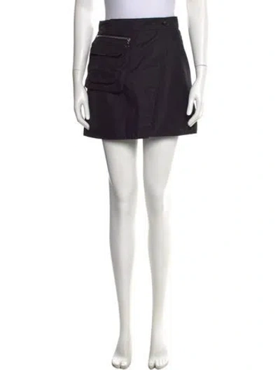 Pre-owned Marine Serre Nylon Mini Skirt In Black